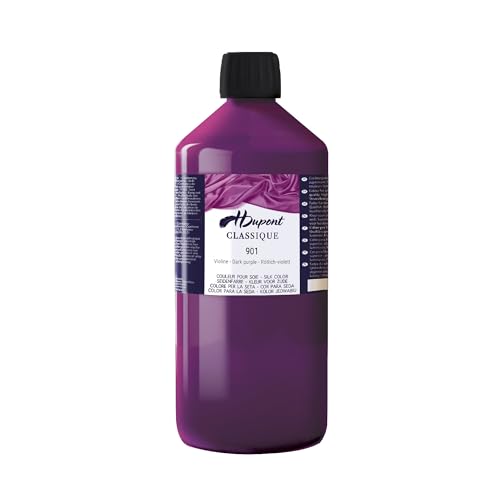 H DUPONT DU0601000901C - Peinture Sur Soie Classique Violine N°901 - Pot De 1 L - Colorants acides pour une qualité supérieure - Idéale pour les professionnels, grande contenance von H Dupont