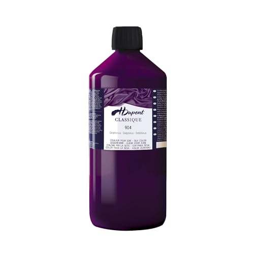 H DUPONT DU0601000904C - Peinture Sur Soie Classique Delphinius N°904 - Pot De 1 L - Colorants acides pour une qualité supérieure - Idéale pour les professionnels, grande contenance von H Dupont