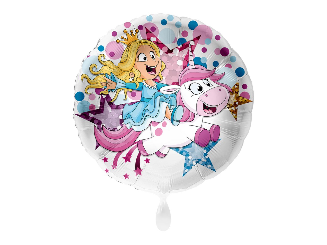 H-Erzmade Folienballon Folienballon rund - Einhorn & Prinzessin von H-Erzmade