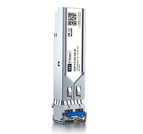1000BASE-LX SFP Transceiver, SFP zu LC, 1.25G Singlemode modul Kompatibel mit Cisco GLC-LH-SM/GLC-LH-SMD, MA-SFP-1GB-LX20, Ubiquiti UniFi UF-SM-1G, Mikrotik S-31DLC20D, Netgear AGM732F... von H!Fiber.com