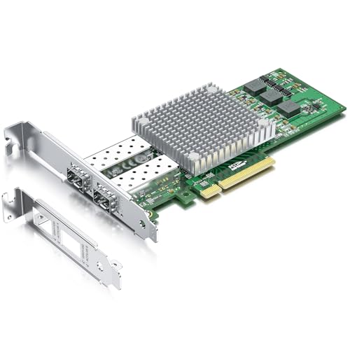 H!Fiber.com 10G NIC,Dual SFP+,10GbE Ethernet Netzwerk-Karte,BCM57810S Chipset,Unterstützung Windows Server/Linux/VMware (Nicht Unterstützung X11, MAC) von H!Fiber.com