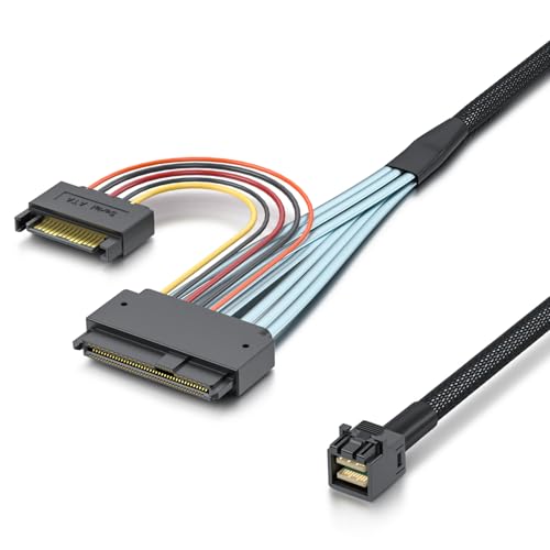 H!Fiber.com HD Mini SAS (SFF-8643) auf U.2 (SFF-8639) NVMe SSD Kabel, 0.75 meter (2.5ft) von H!Fiber.com