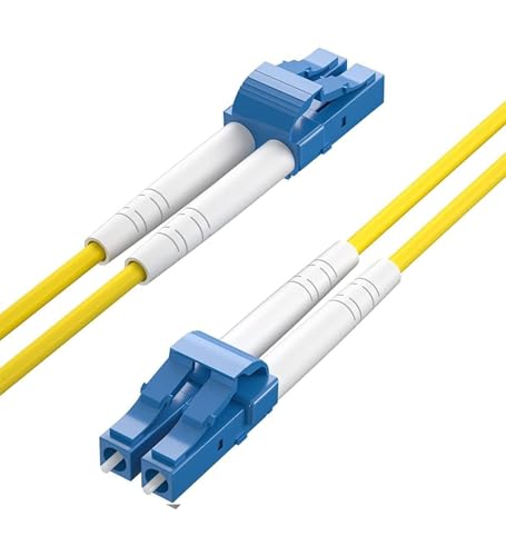 H!Fiber.com OS2 LC auf LC Duplex Glasfaser Patchkabel, Singlemode Jumper, 10-meter(32.8ft), 4 pack von H!Fiber.com