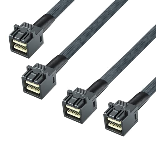 Internes Mini SAS HD Kabel, Mini SAS SFF-8643 zu SFF-8643 Kabel, 0.5 Meter(1.6ft), 2 Pack von H!Fiber.com
