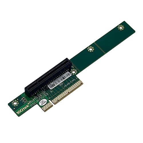 PCIe 8X Riser Card 270-Grad R-Angle Riser Adapter für 1U, PCIe X8 Male to Female Interface Extender Schutzkarte, kompatibel mit Supermicro RSC-RR1U-E8 von H!Fiber.com