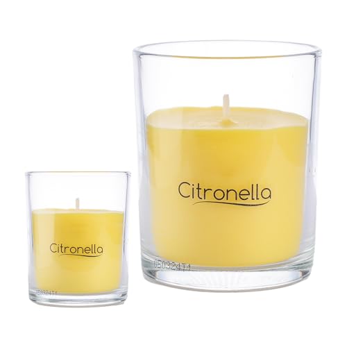 2 Stück Duftkerzen Citronella, Duftkerzen Citronella im Glas 8.5x7cm, 28 Stunden Verbrennung 2 Stück Duftkerzen Citronella, Duftkerzen Citronella im Glas 8.5x7cm, 28 Stunden Verbrennung von H HANSEL HOME