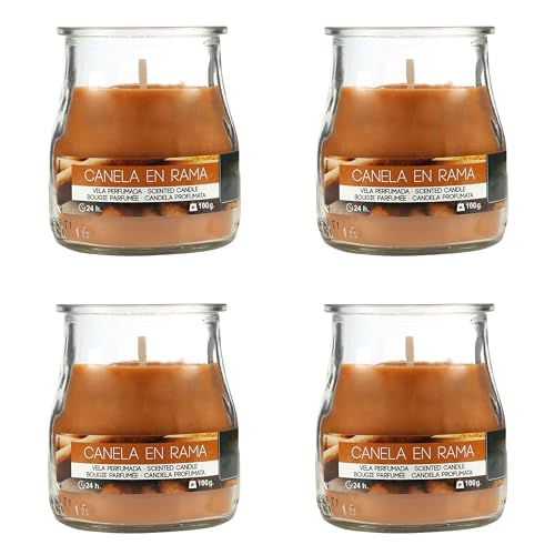 4 Stück Duftkerzen Zimtstange, Duftkerzen Zimtstange im Glas 24 Stunden Verbrennung 4 Stück Duftkerzen Zimtstange, Duftkerzen Zimtstange im Glas 24 Stunden Verbrennung von H HANSEL HOME