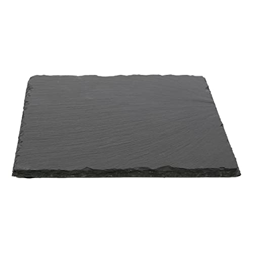 H HANSEL HOME Schieferplatten Quadratisch 20x20cm für Sushi, Servierplatte für Käse, Tafelplatte für Lebensmittel von H HANSEL HOME