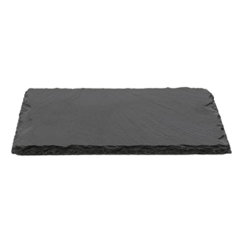 H HANSEL HOME Schieferplatten Rechteckig 30x20cm für Sushi, Servierplatte für Käse, Tafelplatte für Lebensmittel von H HANSEL HOME