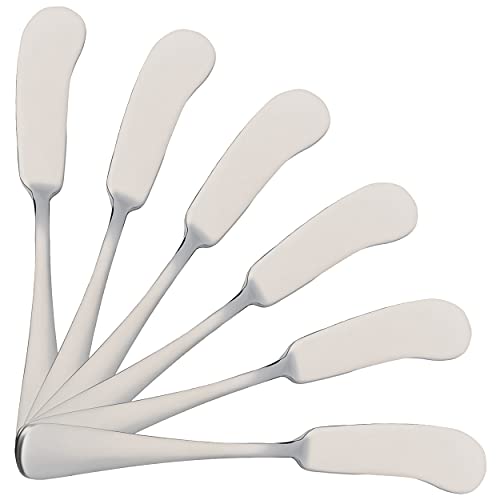 H HANSEL HOME 6 Buttermesser 16,5 x 2 cm Hochglanzpoliert Edelstahl 18/0 von H HANSEL HOME