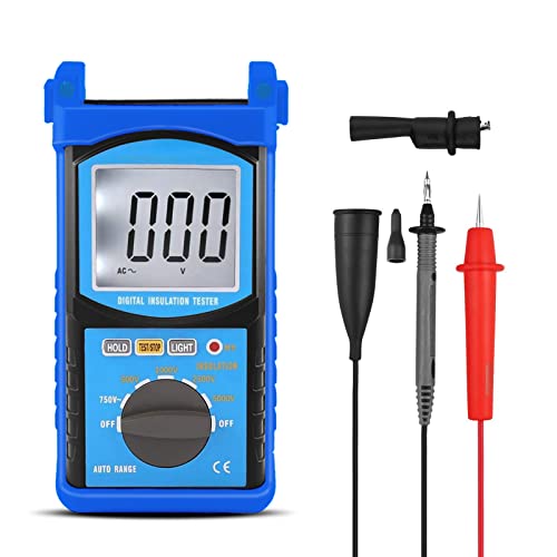 H HOLDPEAK Isolationsmesser Isolationsmessgerät Isolationswiderstand Digitales Auto Range MegOhmmeter 1999 Counts AC Voltmeter, Prüfspannung, Isolationswiderstand 200GΩ mit großem LCD-Display H HOLDPEAK Isolationsmesser Isolationsmessgerät Isolationswiderstand Digitales Auto Range MegOhmmeter 1999 Counts AC Voltmeter, Prüfspannung, Isolationswiderstand 200GΩ mit großem LCD-Display von H HOLDPEAK