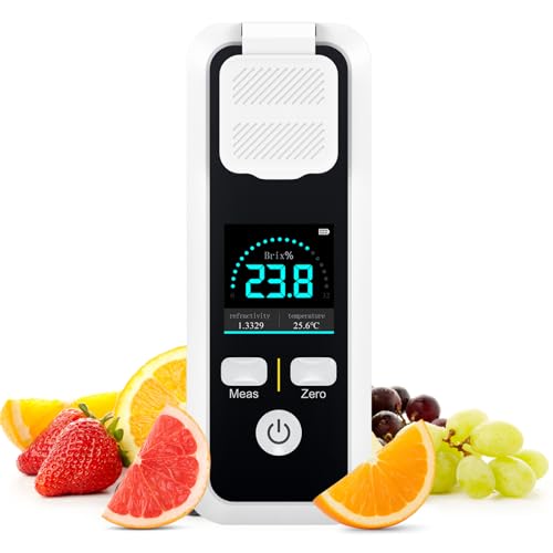 HOLDPEAK Digital Brix Refractometer brix Meter Refractometer Automatic Temperature Compensation Brix Refractometer Range 0-55%，±0.1% Precision for Drinks Foods von H HOLDPEAK