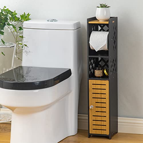 Toilettenpapierhalter, Ständer, Toilettenpapierhalter hinter der WC-Aufbewahrung, Badezimmerständer mit Toilettenpapierhalter-Einsatz, schmaler Aufbewahrungsschrank für kleinen Raum, Weiß H HUIYKALY Toilettenpapierhalter, Ständer, Toilettenpapierhalter hinter der WC-Aufbewahrung, Badezimmerständer mit Toilettenpapierhalter-Einsatz, schmaler Aufbewahrungsschrank für kleinen Raum, Weiß H HUIYKALY von H HUIYKALY