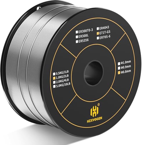 HZXVOGEN Flussmittelkern 0.8MM Schweißdraht Gasless Mig Wire Gasless Flux Cored Mig Wire E71T-GS von H HZXVOGEN
