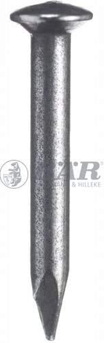 BÄR Stahlnagel 4,0 x 50 mm Linsenkopf blank, 100 Stück im Polybeutel von H K B