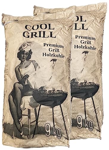 H-O Cool Grill Premium Grill Holzkohle 18kg (2x9kg) von H-O