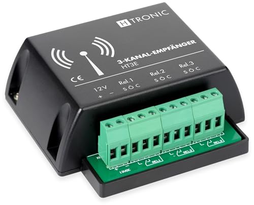 H-Tronic HT3E Funkempfänger 3-Kanal Frequenz 868.35 MHz 12 V/DC von H-Tronic