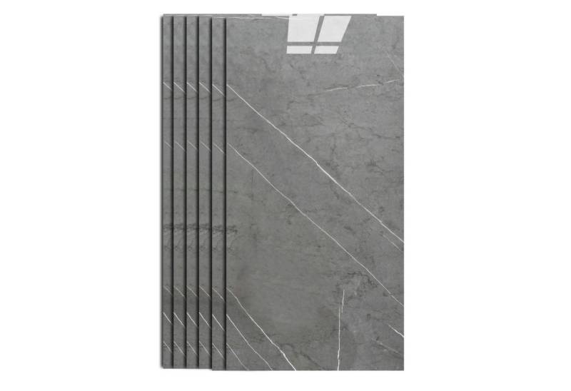 H-basics Fliesenaufkleber Klebefliesen Marmor 10 Stk – 60×30 cm, selbstklebend & wasserfest (Marmor Optik), Wasserfest, Selbstklebend, Hitzebeständig, Sehr starke Klebefähigkeit von H-basics