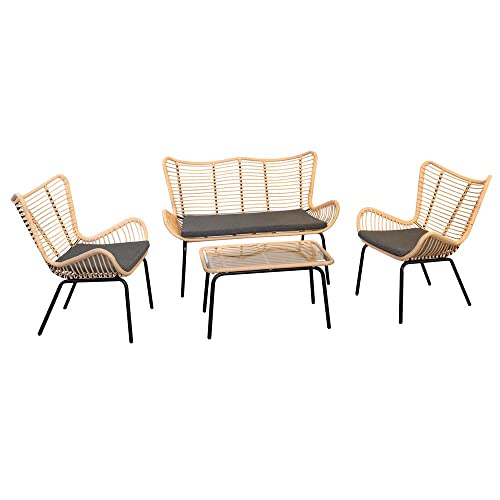 Urban Living GARTENMÖBEL, Harz Rattan Metall, beige, normal von H confort xl