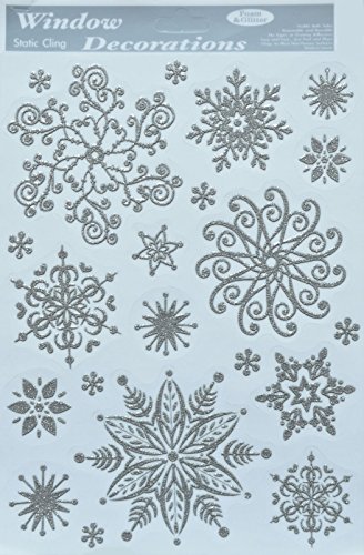 1 x Fensterdeko Schneeflocken Schnee Fensterschmuck wiederverwendbar von H&B