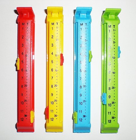 8 Gefrierclips Gefrierbeutelclips in 4 Farben mit Datumsanzeige von H&B
