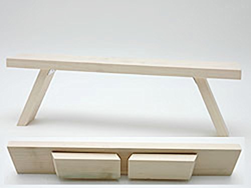 Schwibbogenuntersatz aus Holz Lichterbogenuntersatz Fensterbank 40 x 7 x 11,5 cm mit klappbaren Füßen Schwibbogen Untersatz Sockel von H&B