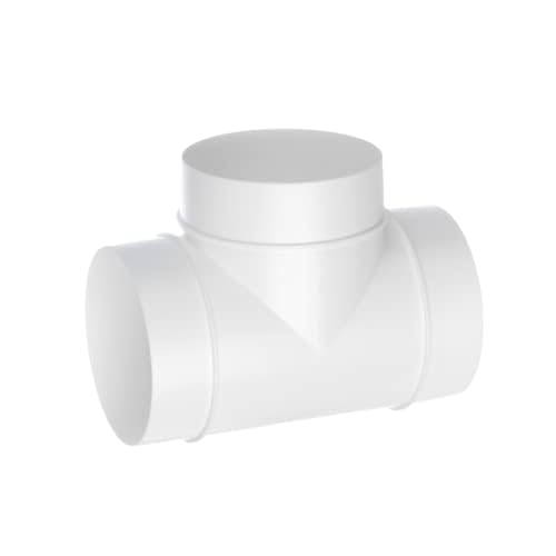H&C VENT Kunststoff Rohr | T Stuck Kunststoff | 125 mm PVC Rohr | Lüftungsrohr 125mm | gerade T-Weg Verbindung rundes Luftrohr H&C VENT Kunststoff Rohr | T Stuck Kunststoff | 125 mm PVC Rohr | Lüftungsrohr 125mm | gerade T-Weg Verbindung rundes Luftrohr von H&C VENT