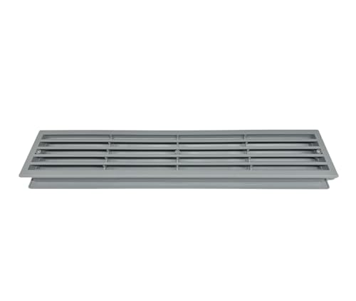 H&C VENT Lüftungsgitter 457 x 92 mm 2 Seiten PVC - HVAC Türlüftungsabdeckung - Quadratisches Kunststoff Luftzufuhrsystem Element (Grau, 457 x 92 mm) von H&C VENT