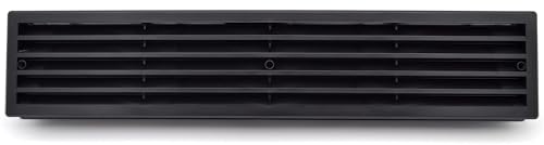 H&C VENT Lüftungsgitter 457 x 92 mm 2 Seiten PVC - HVAC Türlüftungsabdeckung - Quadratisches Kunststoff Luftzufuhrsystem Element (Schwarz, 457 x 92 mm) von H&C VENT