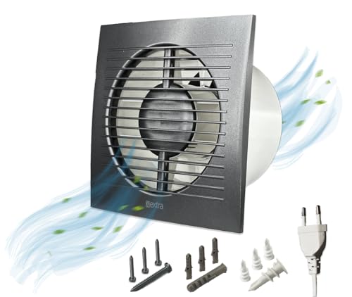 H&C VENT Ø 150mm Standard Bad Ventilator │ Badlüfter IPX4 20W 200m³/h 40dB │ Abluftventilator Für Badezimmer Küche Garage Gewächshaus Growzelt WC Fan│ Lüfter Wandventilator Deckenlüfter Fensterlüfter von H&C VENT