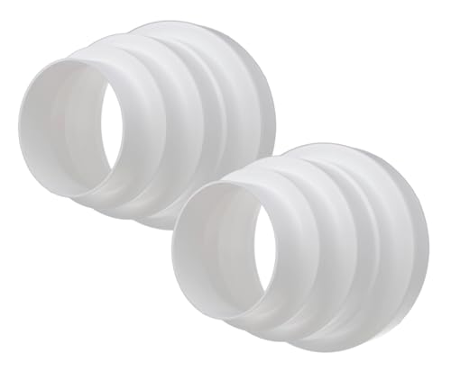 H&C VENT Universal Adapter zur Rohrreduzierung │2er-Packung │ Kunststoff Reduzierstück │ Rohr PVC Übergang Ø80-100 - 120-125 - 150mm │ Lüftungsrohr & Flexrohr │ Rohrventilator Trockner Klimaanlage von H&C VENT