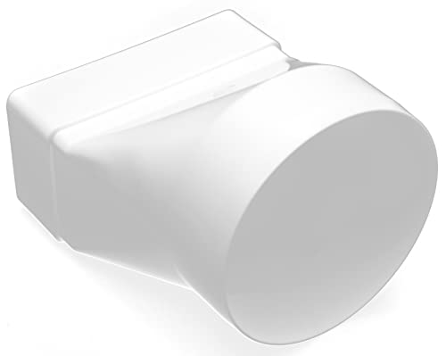 H&C VENT PVC Umlenkstück für Flachkanal 100mm Ø auf 55 x 110 mm - Rohr auf Flachkanal Adapter für Dunstabzugshaube, Lüftungskanal - Rohrverbinder für rechteckiger Absaugschlauch & Abluftschlauch H&C VENT PVC Umlenkstück für Flachkanal 100mm Ø auf 55 x 110 mm - Rohr auf Flachkanal Adapter für Dunstabzugshaube, Lüftungskanal - Rohrverbinder für rechteckiger Absaugschlauch & Abluftschlauch von H&C VENT