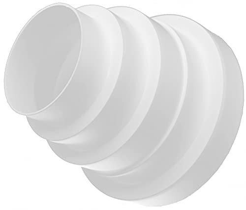 H&C VENT Universal Adapter zur Rohrreduzierung │ Kunststoff Reduzierstück │ Rohr PVC Übergang Ø80-100 - 120-125 - 150mm │ Lüftungsrohr & Flexrohr │ Rohrventilator Trockner Klimaanlage von H&C VENT