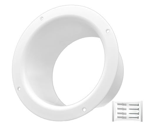 H&C VENT Wandflansch für Klima & Lüftungssystem (Ø 100mm, Ende/Start) - HVAC Wand Flansch, Rohrverbinder & Wandanschluss - Schlauch Adapter für Abluftschlauch, Lüftungsschlauch, Klimaanlage von H&C VENT