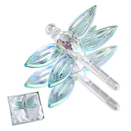 H&D HYALINE & DORA Kristall Libellen Figur,Glas Tier Ornament Sammlerstücke Zuhause Dekor von H&D HYALINE & DORA