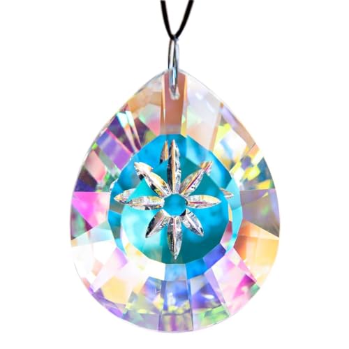 Kristall Regenbogen Sonnenfänger zum Aufhängen Glastropfen Pendelleuchte Kronleuchter Lampe Prismen, 76 mm von H&D HYALINE & DORA