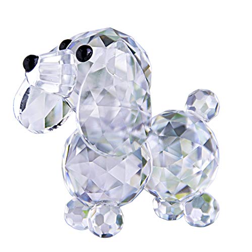 H&D Kristall Nette Hundefigurensammlung Glas schneiden Ornament Statue Tierisches Sammlerstück von H&D