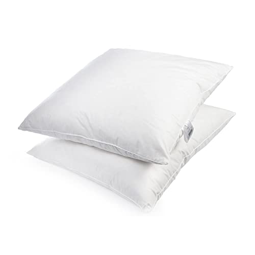 2er Set Premium Qualität | Kopfkissen 80x80 cm | Füllung: 1300 Gramm Federn, Gänsefedern | 100% Natur Kissen | Bezug: 100% Baumwolle | Federkissen 80 x 80 cm | Oeko-TEX Zertifiziert von H&F Heimtextilien
