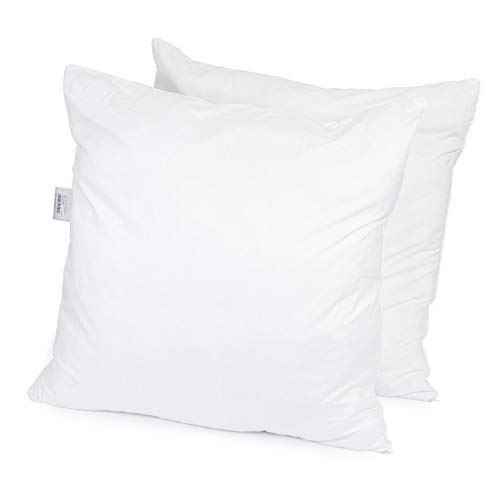 H&F Heimtextilien Top Qualität Kissen 80x80 2er Set | Allergiker Kopfkissen mit Oeko-TEX Zertifiziert | Bezug: 100% Mikrofaser | Füllung: 1100 Gramm Polyester von H&F Heimtextilien