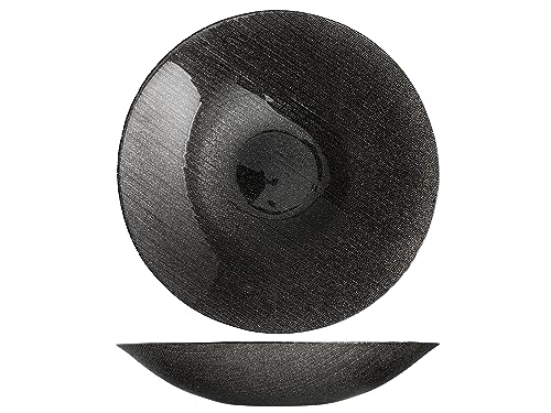 H&H Charme Centrotavola in Vetro Black Glitter, 40cm von H&H