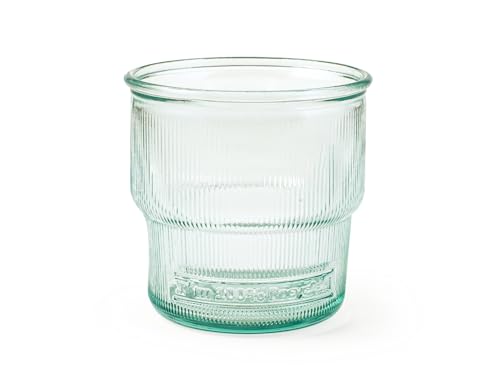 H&H Rycicl Rib Set mit 6 Gläsern aus recyceltem Glas, stapelbar, 320 cc von H&H