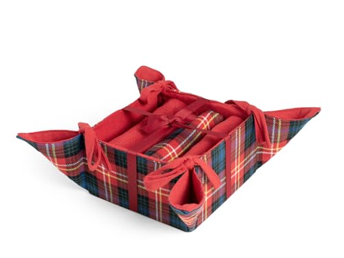 H&h cestino tartan con strofinacci von H&H