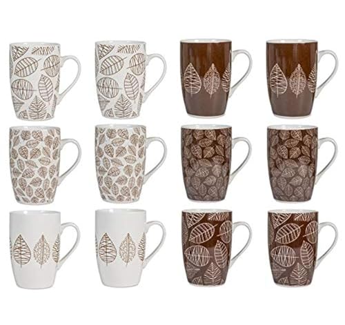 H&h set 12 mug michelle in new bone china assortiti cc350 von H&H