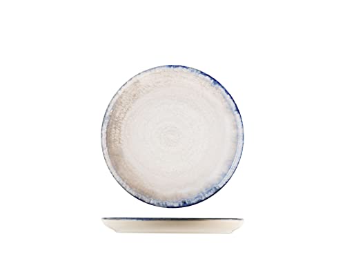 H&h set 12 piatti frutta artisanal in stoneware blu cm 21 von H&H