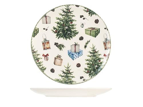 H&h set 12 piatti piani christmas carol cm 26 von H&H