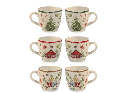 H&h set 12 tazze caff xmas carol assortite cc 100 von H&H