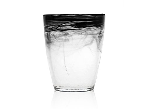 H&h set 6 bicchieri in vetro alabastro nero cl35 von H&H