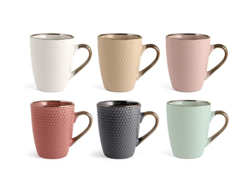 H&h set 6 mug dots in colori assortiti cc 260 von H&H