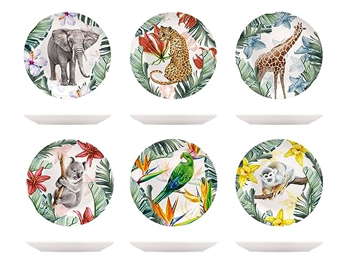 H&h set 6 piatti frutta exotic in new bone china avorio decorato cm 21 H&h set 6 piatti frutta exotic in new bone china avorio decorato cm 21 von H&H