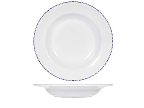 H&h set 6 piatti in porcellana astrid tavola fondo cm22,5 von H&H